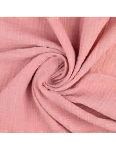 Vintage double gauze cotton fabric - Old pink