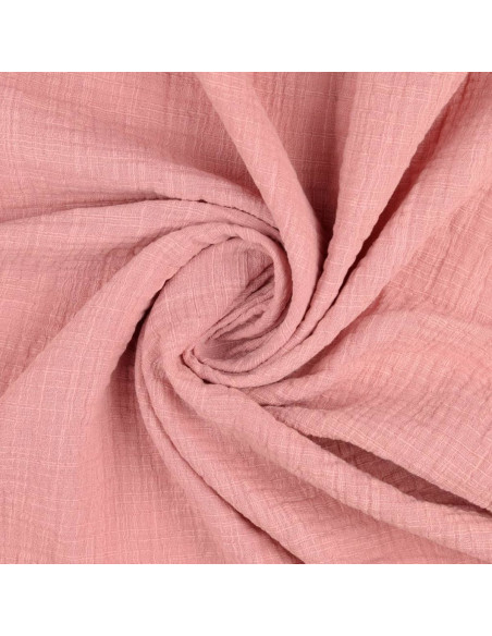 Vintage double gauze cotton fabric - Old pink