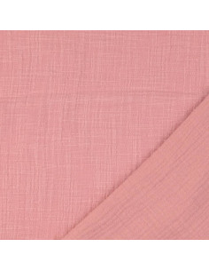 Vintage double gauze cotton fabric - Old pink 2