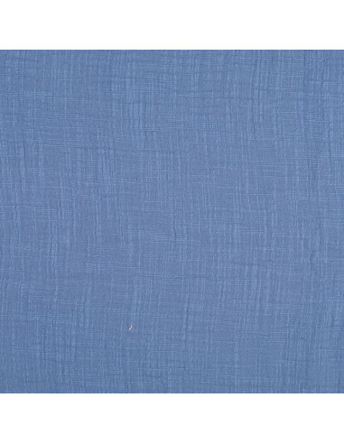 Vintage double gauze cotton fabric - Denim blue