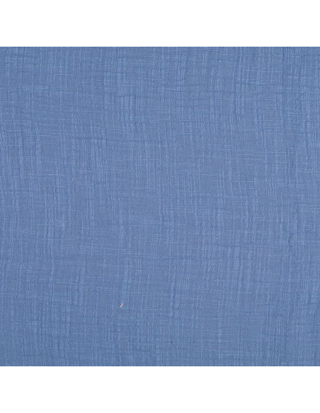 Vintage double gauze cotton fabric - Denim blue