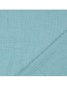 Vintage double gauze cotton fabric - Turquoise 2