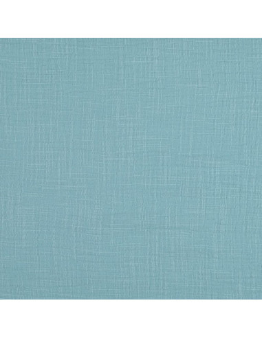 Vintage double gauze cotton fabric - Turquoise