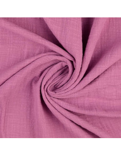 Vintage double gauze cotton fabric - Rosewood