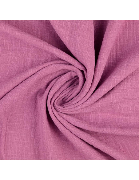 Vintage double gauze cotton fabric - Rosewood