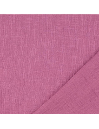 Vintage double gauze cotton fabric - Rosewood