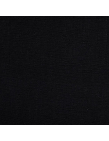 Vintage double gauze cotton fabric - Black