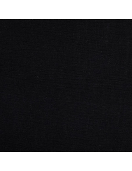 Vintage double gauze cotton fabric - Black