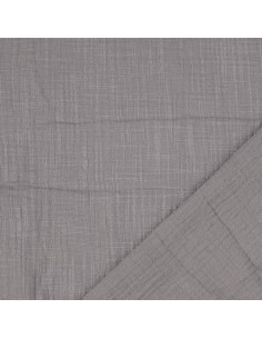 Vintage double gauze cotton fabric - Gray 2