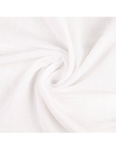 Vintage double gauze cotton fabric - White