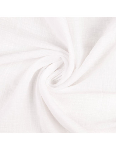 Vintage double gauze cotton fabric - White