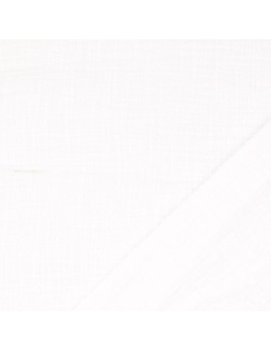 Vintage double gauze cotton fabric - White