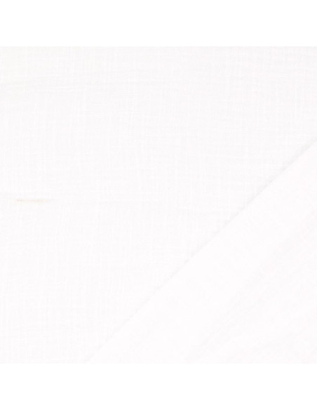 Vintage double gauze cotton fabric - White