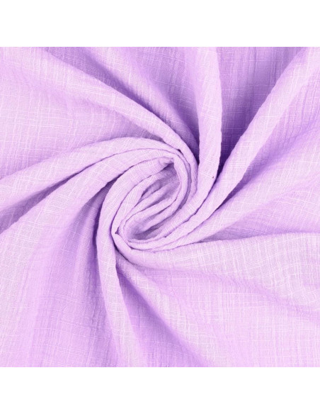 Vintage double gauze cotton fabric - Lilac