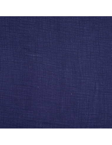 Vintage double gauze cotton fabric - Navy blue