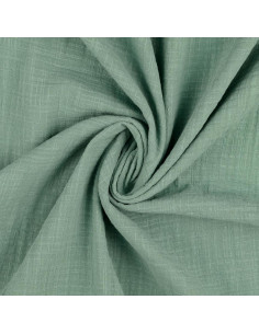 Vintage double gauze cotton fabric - Sage green