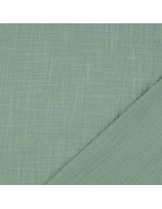 Vintage double gauze cotton fabric - Sage green 2