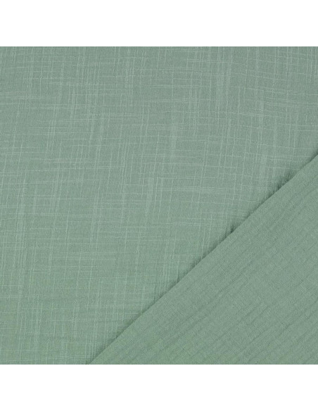 Vintage double gauze cotton fabric - Sage green