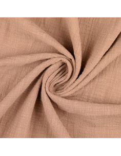 Vintage double gauze cotton fabric - Beige