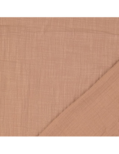 Vintage double gauze cotton fabric - Beige