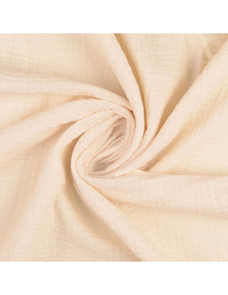 Vintage double gauze cotton fabric - Ecru