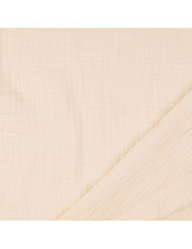 Vintage double gauze cotton fabric - Ecru
