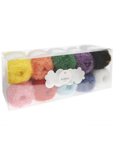 Creative Bubble Crochet Yarn Set - Rainbow, 10 Balls