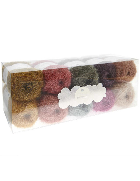 Box of 10 Creative Bubble crochet yarn balls - Earthy