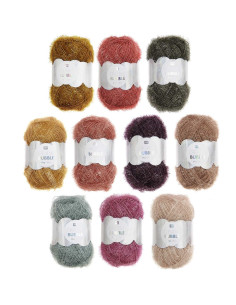 Box of 10 Creative Bubble crochet yarn balls - Earthy 2