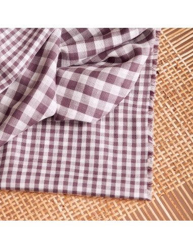 Off-White Divine Parma Gingham Double Gauze Fabric - Atelier Brunette