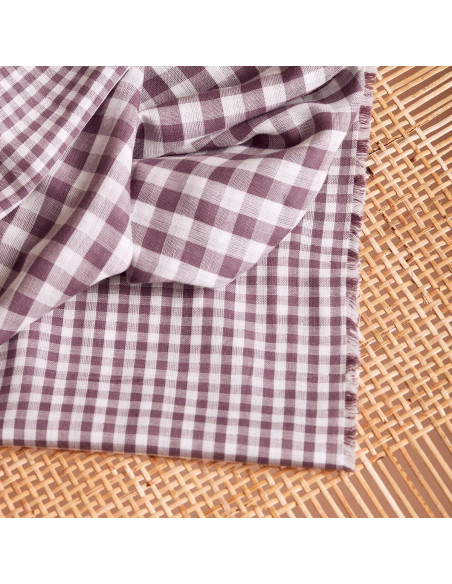 Off-White Divine Parma Gingham Double Gauze Fabric - Atelier Brunette