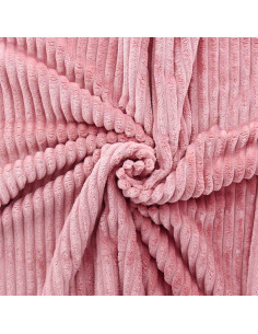 Minky fabric wide ribs - Old pink