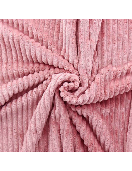 Minky fabric wide ribs - Old pink