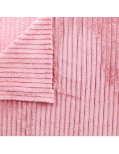 Minky fabric wide ribs - Old pink 2
