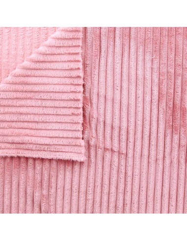 Minky fabric wide ribs - Old pink