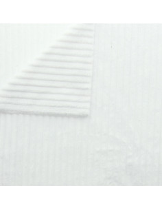 White wide-ribbed minky fabric 2