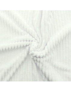 Minky fabric wide ribs - Ecru