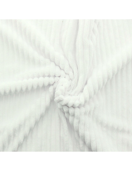 Minky fabric wide ribs - Ecru