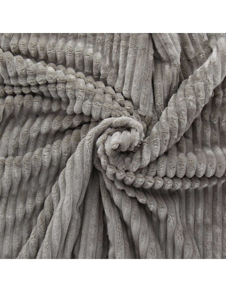 Minky fabric wide ribs - Taupe