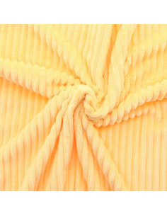 Wide ribbed minky fabric - Yellow