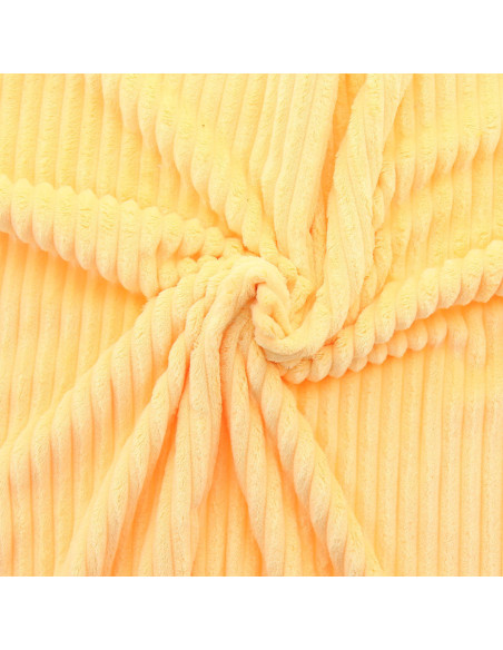 Wide ribbed minky fabric - Yellow
