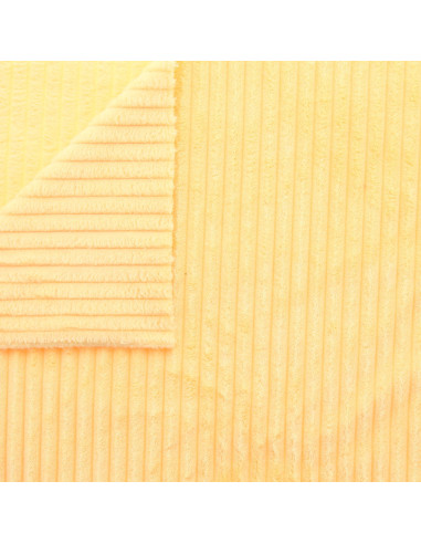 Wide ribbed minky fabric - Yellow