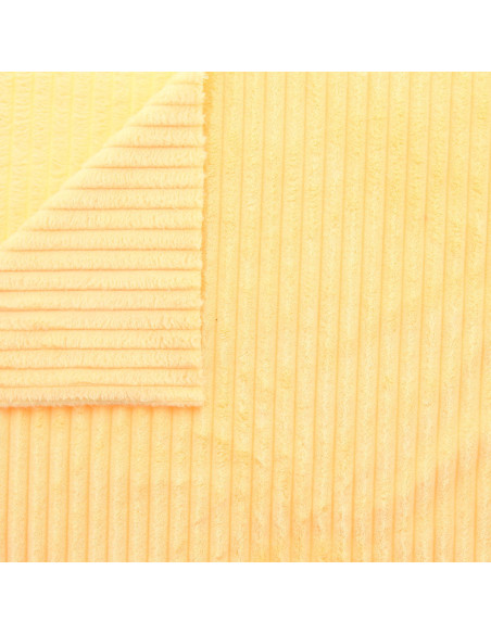 Wide ribbed minky fabric - Yellow