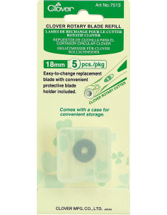5 replacement blades for Clover cutter - 18 mm