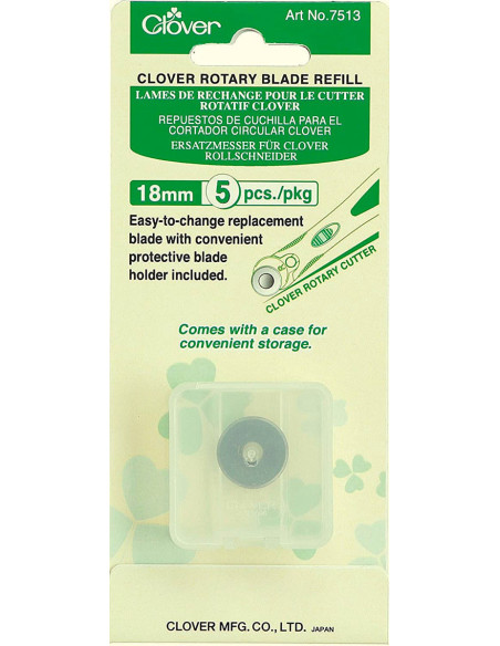 5 replacement blades for Clover cutter - 18 mm