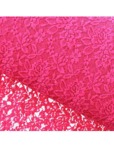 Glamour Stretch Lace Fabric - Fuchsia