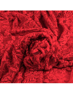 Stretch lace fabric Glamour - Red 2