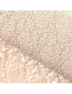 Stretch lace fabric Glamour - Nude