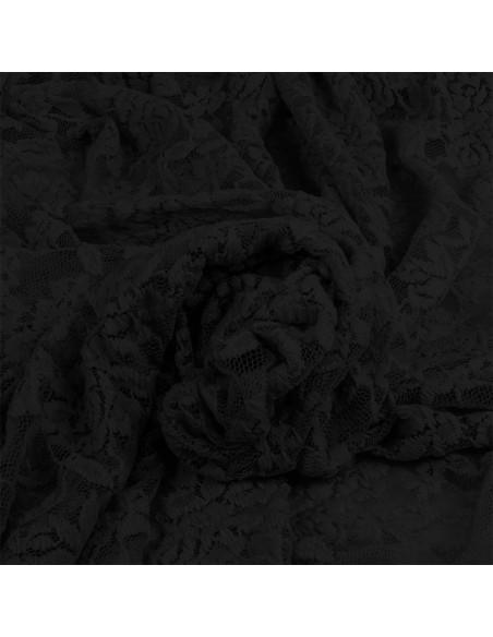 Glamour Stretch Lace Fabric - Black