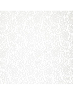 Bloom Stretch Guipure Fabric - White 2